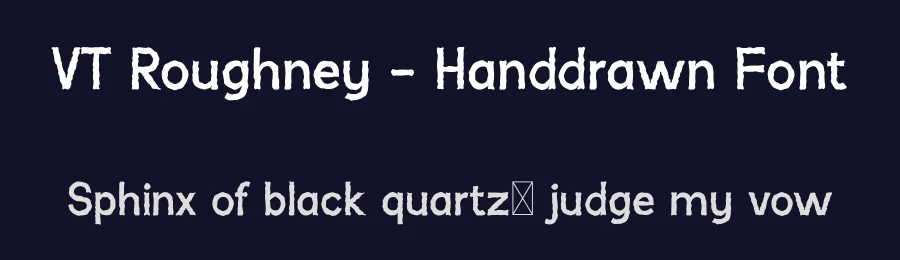 VT Roughney – Handdrawn Font by Viaction Type — Script Handwritten Font — thumbnail 2