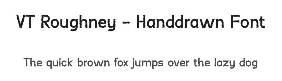 VT Roughney – Handdrawn Font by Viaction Type — Script Handwritten Font