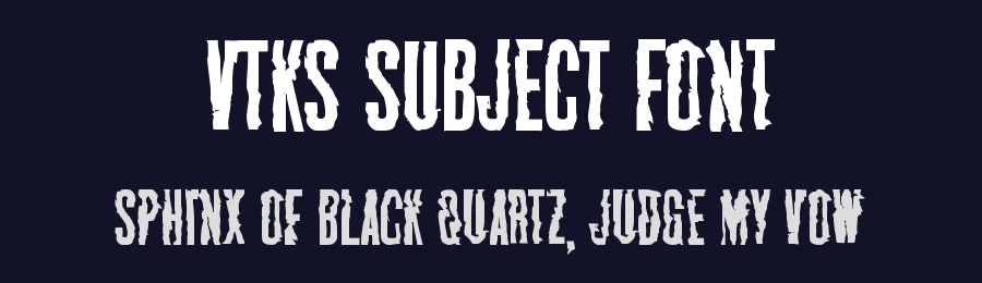 VTKS SUBJECT Font by VTKS DESIGN — Decorative Font — thumbnail 2