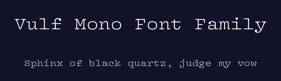 Vulf Mono Font Family by James Edmondson — Display Font — thumbnail 2