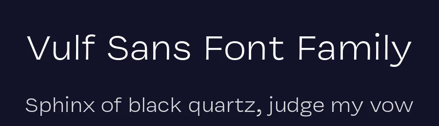 Vulf Sans Font Family by James Edmondson — Display Font — thumbnail 2