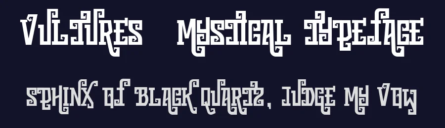 Vultures – Mystical Typeface by HydricDesign — Blackletter Font — thumbnail 2