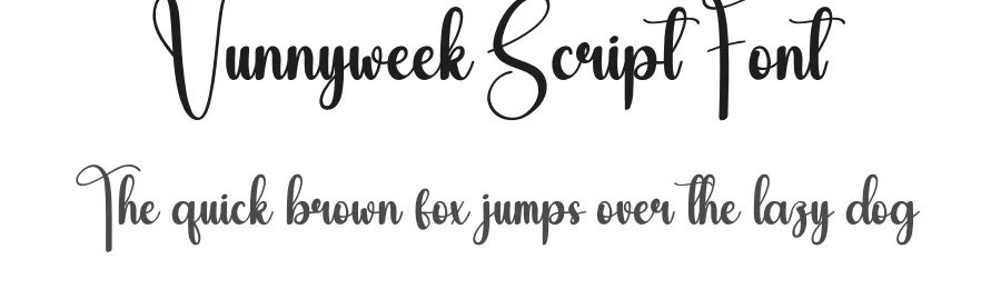 Vunnyweek Script Font by andikastudio — Script Handwritten Font