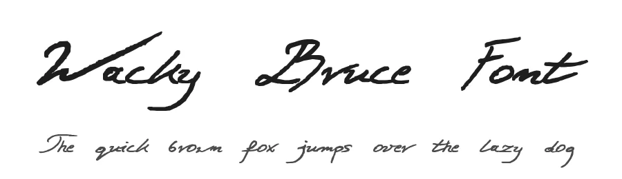 Wacky Bruce Font by zai — Script Handwritten Font