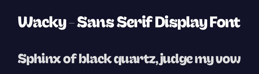 Wacky – Sans Serif Display Font by timelesstype.co — Display Font — thumbnail 2