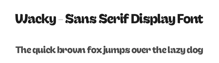 Wacky – Sans Serif Display Font by timelesstype.co — Display Font