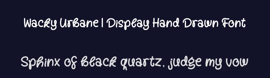 Wacky Urbane | Display Hand Drawn Font by Gracetypestudio — Display Font — thumbnail 2