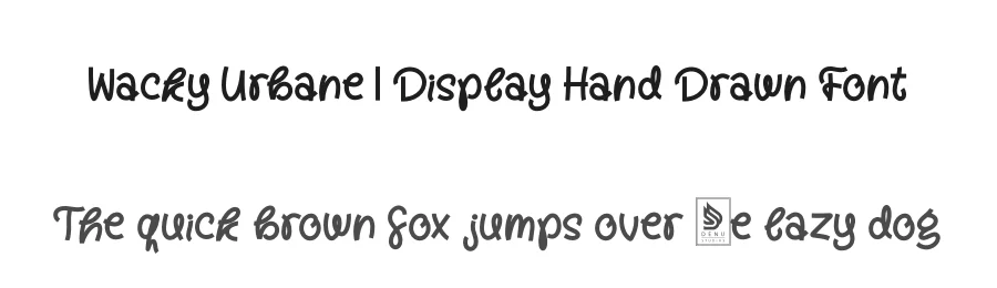 Wacky Urbane | Display Hand Drawn Font by Gracetypestudio — Display Font