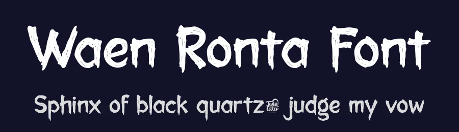 Waen Ronta Font by twinletter — Display Font — thumbnail 2