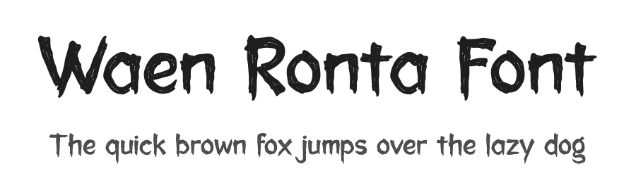 Waen Ronta Font by twinletter — Display Font