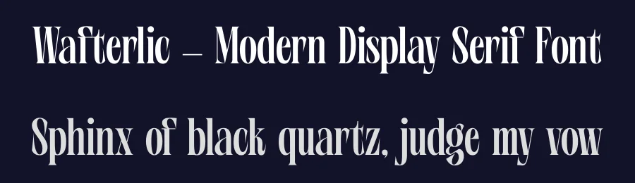 Wafterlic – Modern Display Serif Font by timelesstype.co — Display Font — thumbnail 2
