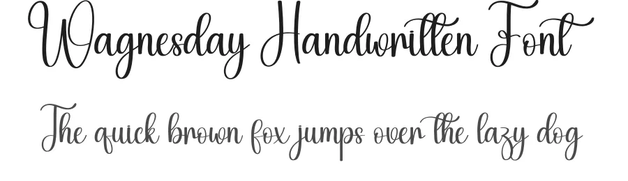 Wagnesday Handwritten Font by creativeletter — Script Handwritten Font