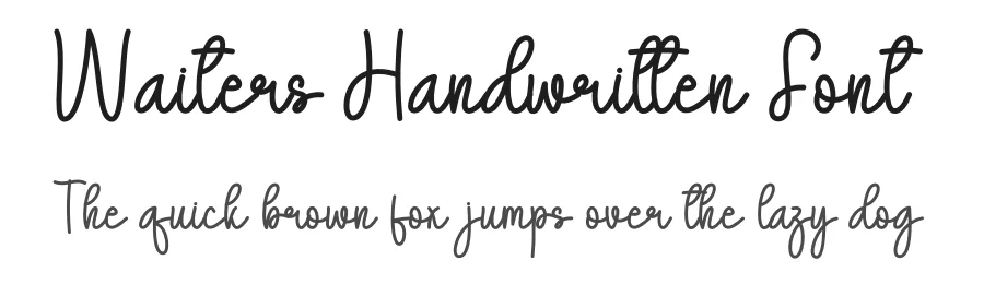 Waiters Handwritten Font by freshtypeink — Script Handwritten Font