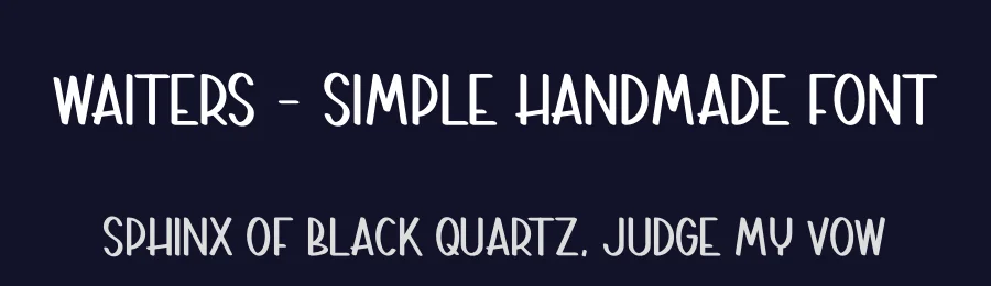 Waiters – Simple Handmade Font by andikastudio — Display Font — thumbnail 2
