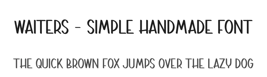 Waiters – Simple Handmade Font by andikastudio — Display Font
