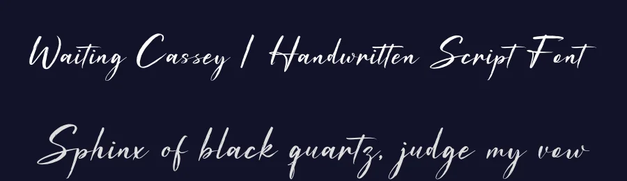 Waiting Cassey | Handwritten Script Font by Gracetypestudio — Script Handwritten Font — thumbnail 2