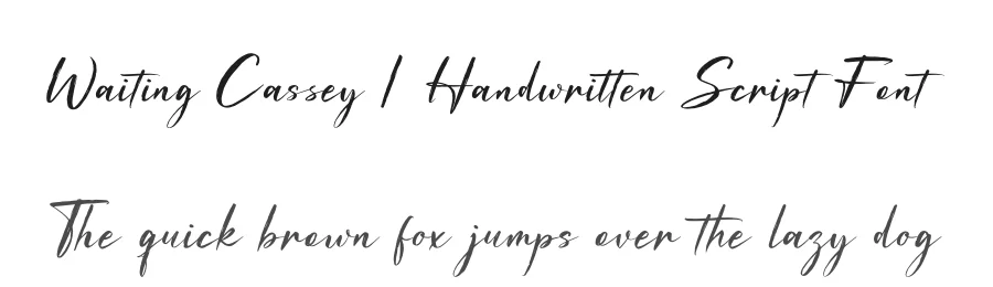 Waiting Cassey | Handwritten Script Font by Gracetypestudio — Script Handwritten Font