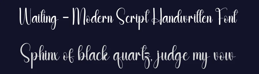 Waiting – Modern Script Handwritten Font by andikastudio — Script Handwritten Font — thumbnail 2
