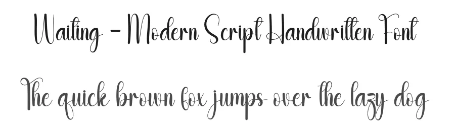 Waiting – Modern Script Handwritten Font by andikastudio — Script Handwritten Font
