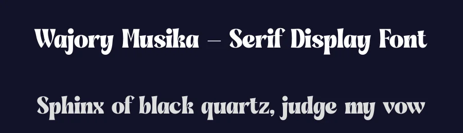 Wajory Musika – Serif Display Font by timelesstype.co — Display Font — thumbnail 2