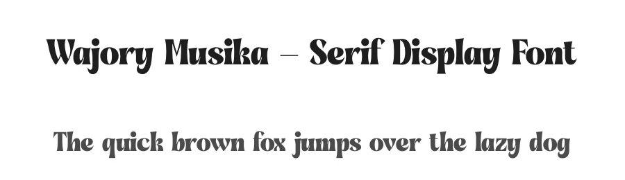 Wajory Musika – Serif Display Font by timelesstype.co — Display Font