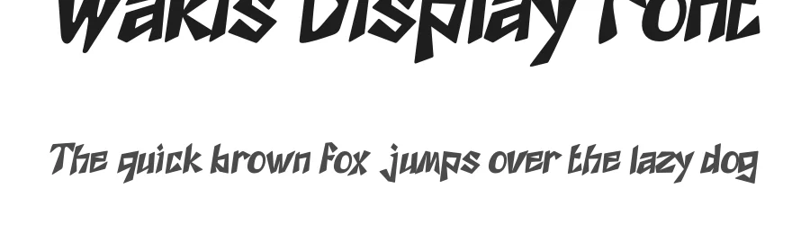 Wakis Display Font by Dazor โ Display Font