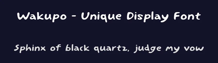 Wakupo – Unique Display Font by Pekotype — Display Font — thumbnail 2