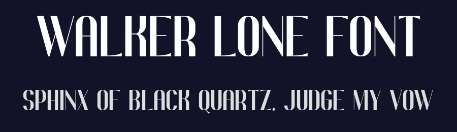 Walker Lone Font by Hunaiza Al Jahzy — Display Font — thumbnail 2