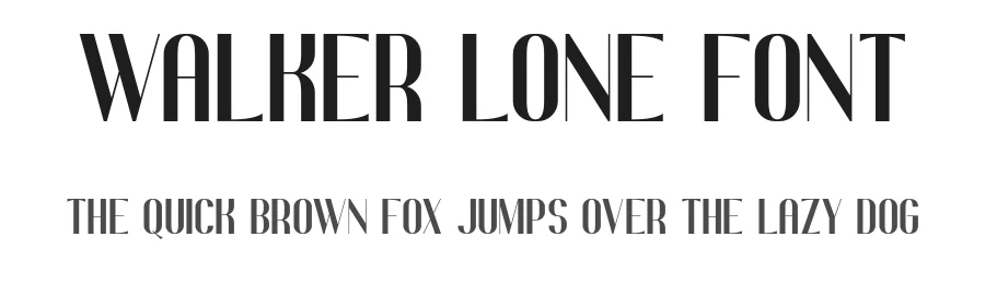 Walker Lone Font by Hunaiza Al Jahzy — Display Font