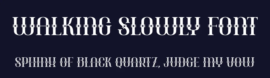 Walking Slowly Font by Anto (7NTypes) — Display Font — thumbnail 2