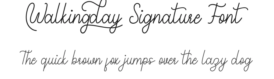 Walkingday Signature Font by edricstudio — Script Handwritten Font