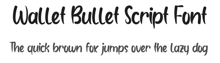 Wallet Bullet Script Font by andikastudio — Script Handwritten Font