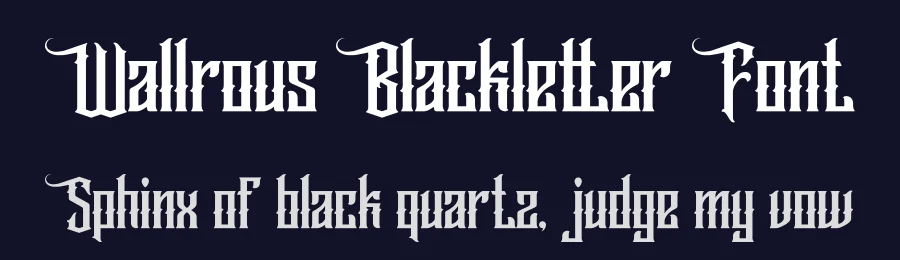 Wallrous Blackletter Font by fontkong — Blackletter Font — thumbnail 2