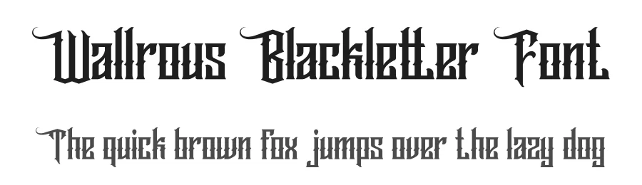 Wallrous Blackletter Font by fontkong — Blackletter Font
