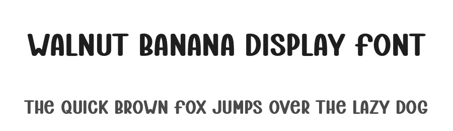 Walnut Banana Display Font by freshtypeink — Display Font