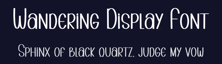 Wandering Display Font by inermediaSTUDIO — Display Font — thumbnail 2