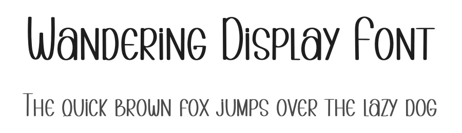 Wandering Display Font by inermediaSTUDIO — Display Font
