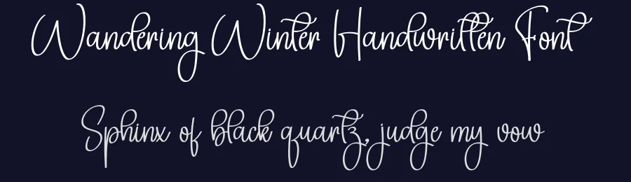 Wandering Winter Handwritten Font by creativeletter — Script Handwritten Font — thumbnail 2