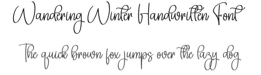 Wandering Winter Handwritten Font by creativeletter — Script Handwritten Font