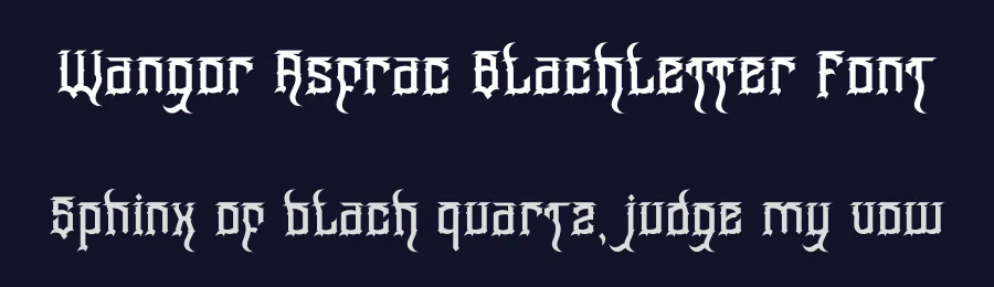 Wangor Asfrac Blackletter Font by Dhabee — Blackletter Font — thumbnail 2