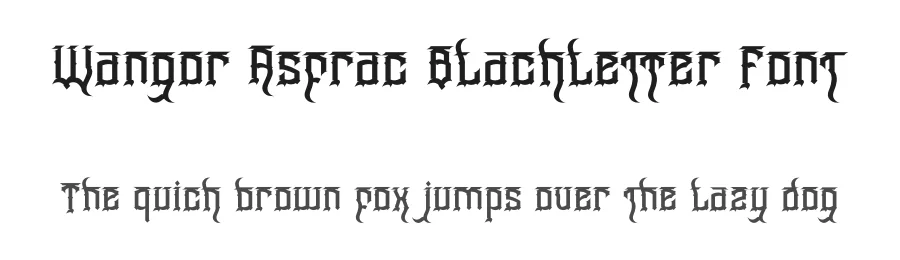 Wangor Asfrac Blackletter Font by Dhabee — Blackletter Font
