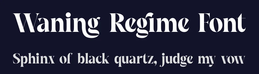Waning Regime Font by timelesstype.co — Display Font — thumbnail 2