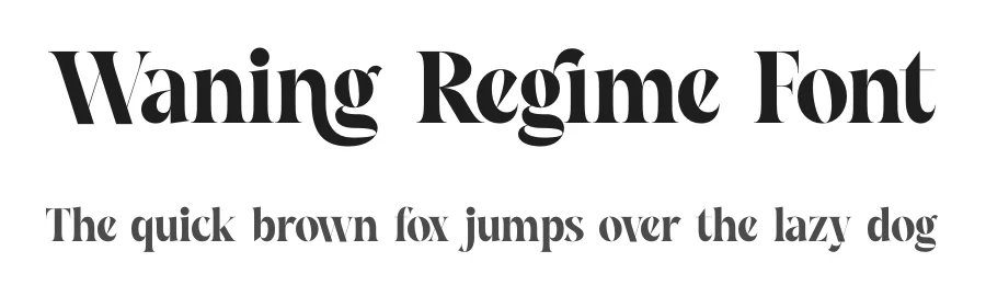 Waning Regime Font by timelesstype.co — Display Font