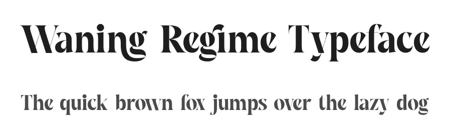 Waning Regime Typeface by timelesstype.co — Display Font