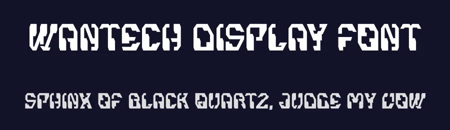 Wantech Display Font by Dhabee — Display Font — thumbnail 2