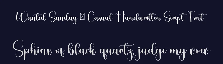 Wanted Sunday – Casual Handwritten Script Font by freshtypeink — Script Handwritten Font — thumbnail 2