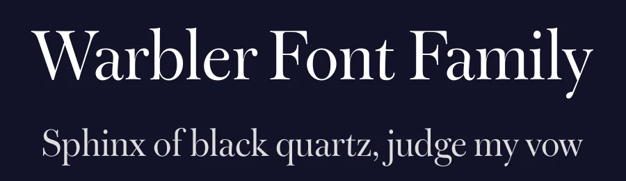 Warbler Font Family by djr — Serif Font — thumbnail 2
