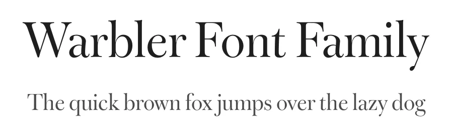Warbler Font Family by djr — Serif Font