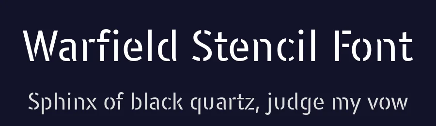 Warfield Stencil Font by defharo — Display Font — thumbnail 2