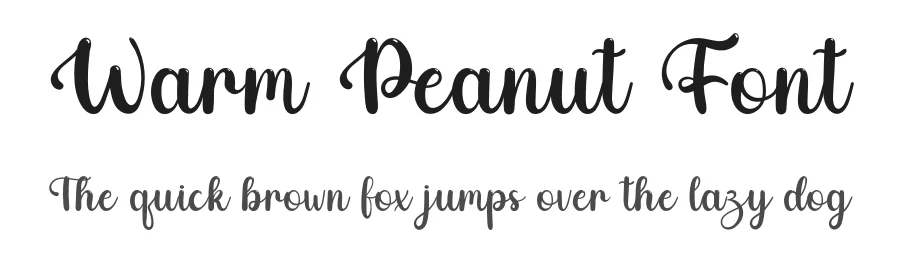 Warm Peanut Font by rizalstudio — Script Handwritten Font